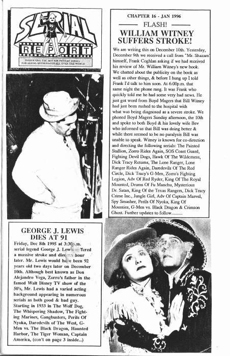 SERIAL REPORT magazine side cover Issue 16 January 1996
