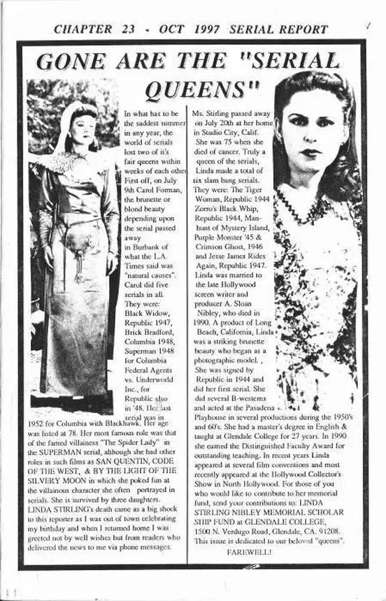 SERIAL REPORT magazine side cover Issue 23 October 1997