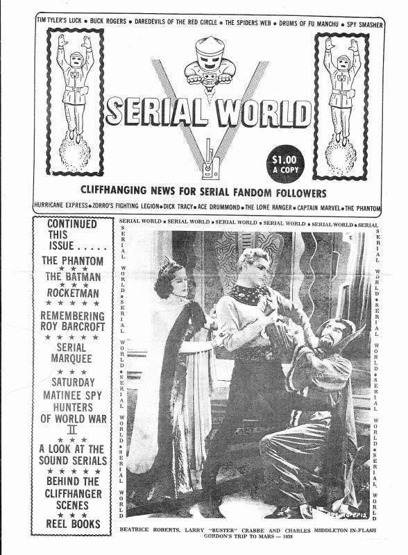 SERIAL WORLD magazine side cover Issue 1  1974
