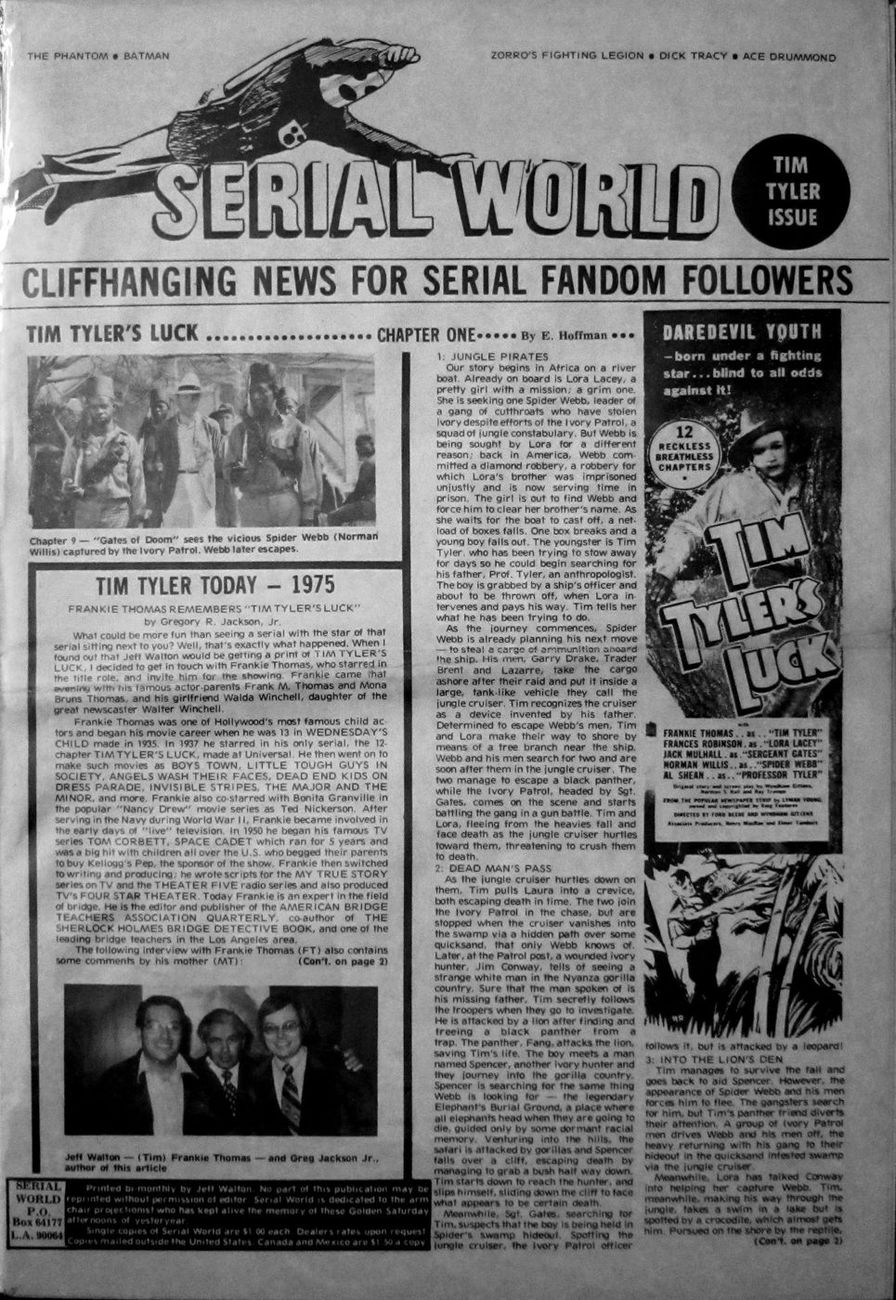 SERIAL WORLD magazine side cover Issue 5  1975