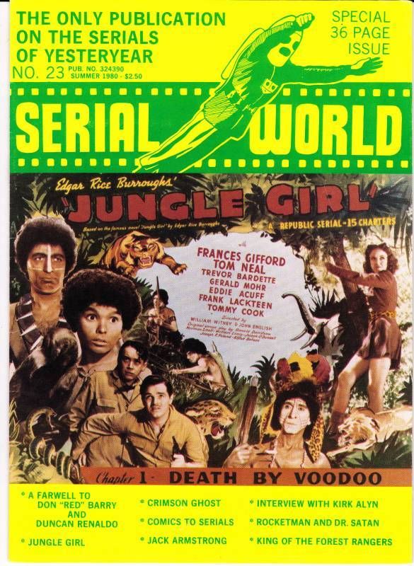 SERIAL WORLD magazine side cover Issue 23 Summer 1980