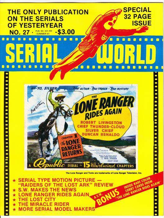 SERIAL WORLD magazine side cover Issue 27 Summer 1981