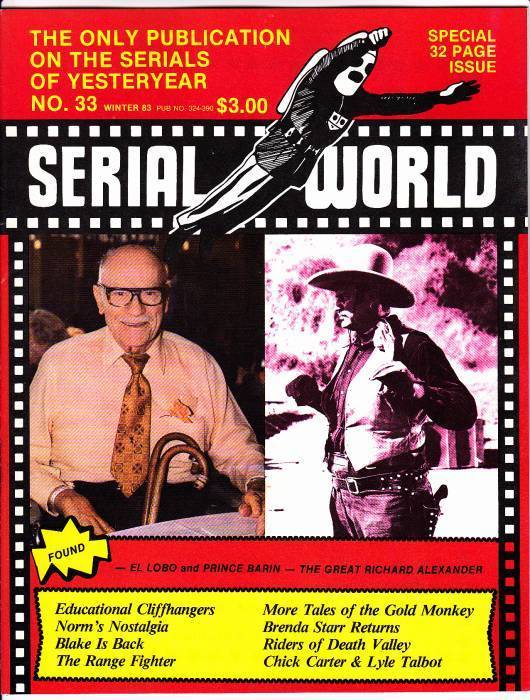 SERIAL WORLD magazine side cover Issue 33 Winter 1983