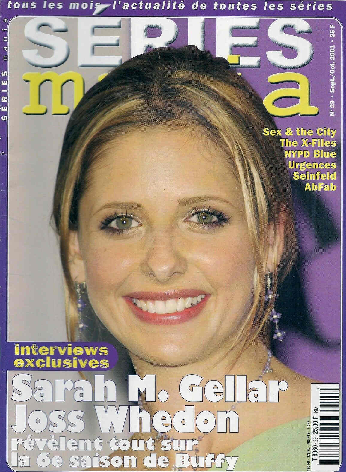 SERIES MANIA magazine side cover Issue 29 September/October 2001