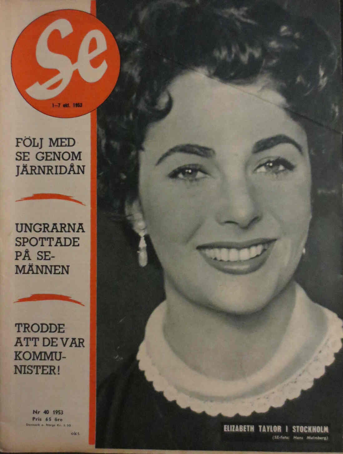 SE magazine side cover Issue 40 1 October 1953