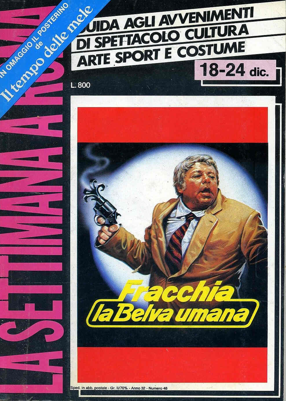 SETTIMANA A ROMA |LA magazine side cover Issue 48 18 December 1979