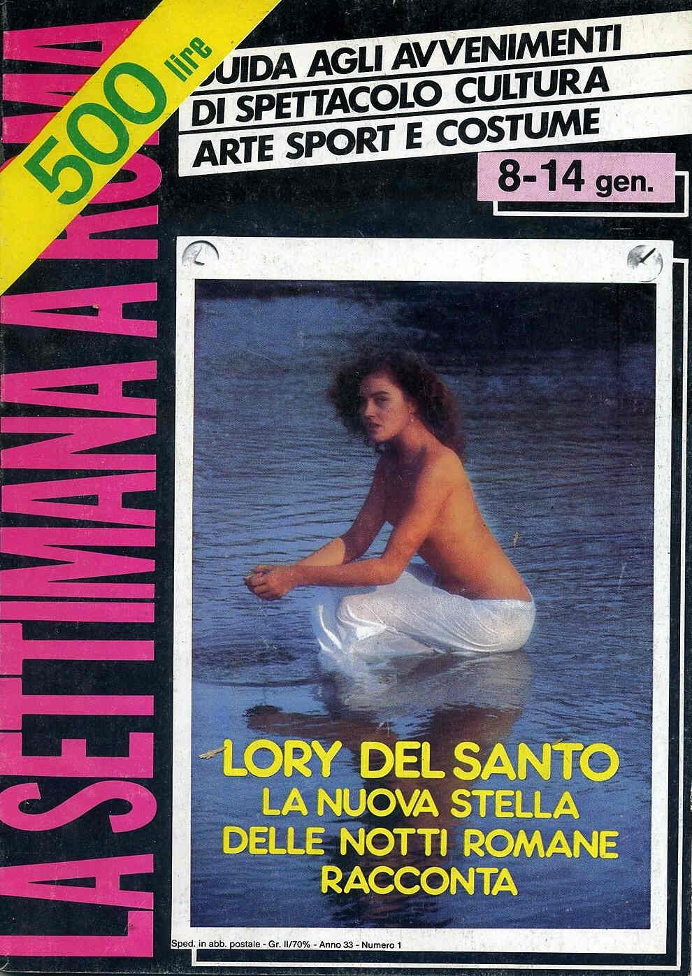 SETTIMANA A ROMA |LA magazine side cover Issue 1 8 January 1980