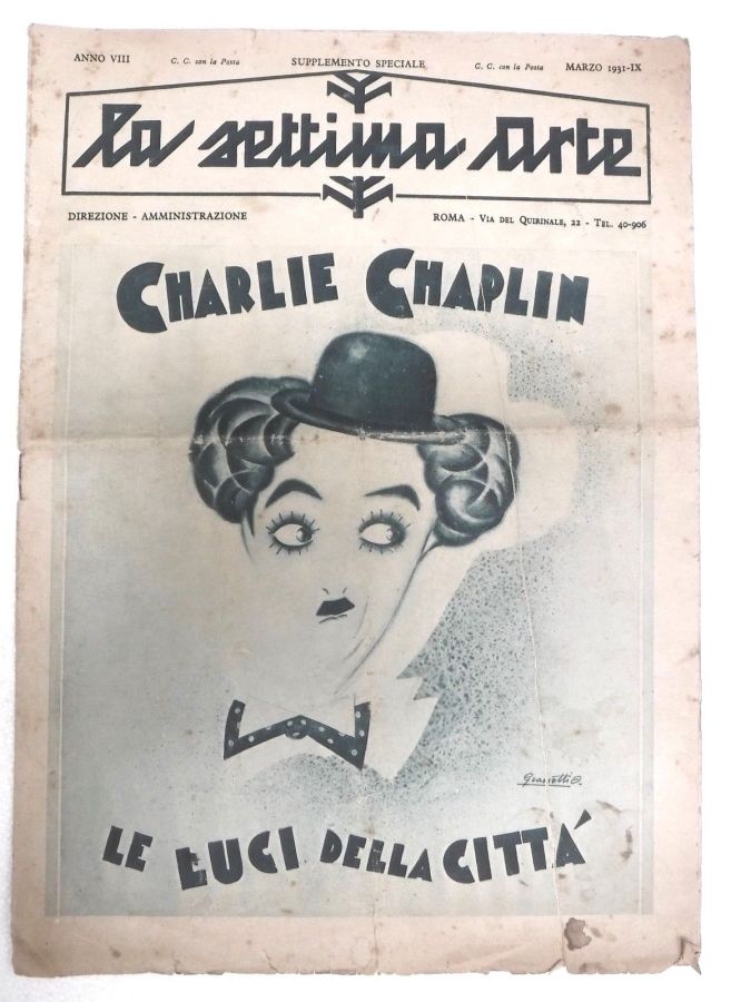 SETTIMA ARTE magazine side cover  March 1931