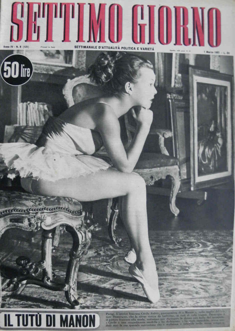 SETTIMO GIORNO magazine side cover Issue 9 1 March 1951