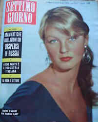 SETTIMO GIORNO magazine side cover Issue 41 14 October 1954