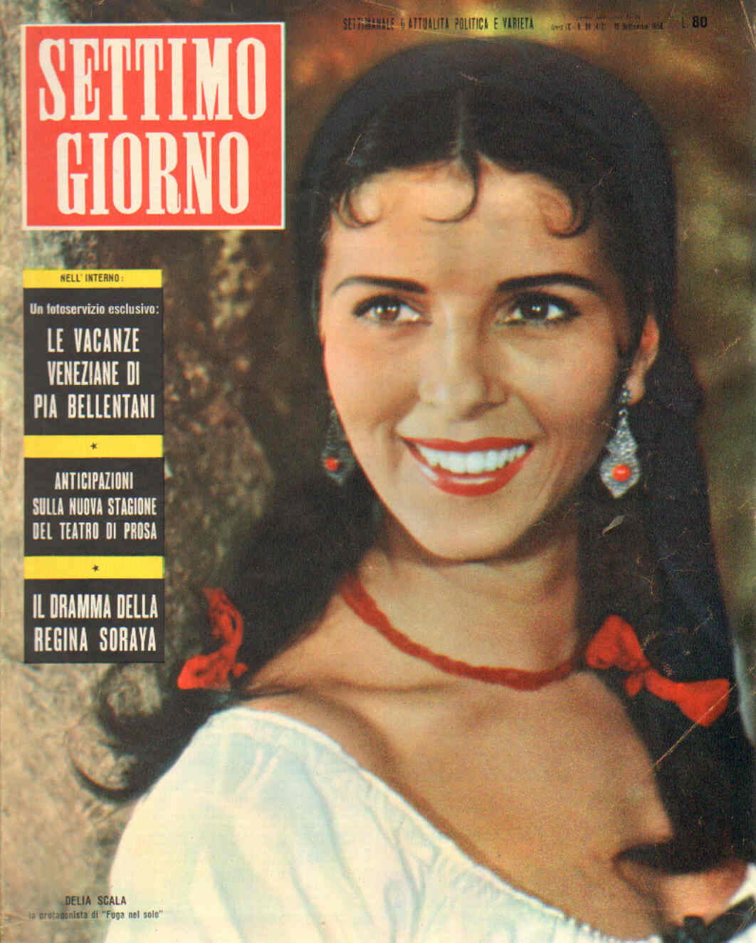 SETTIMO GIORNO magazine side cover Issue 38 15 September 1956