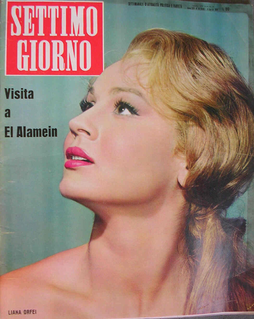 SETTIMO GIORNO magazine side cover Issue 14 4 April 1961
