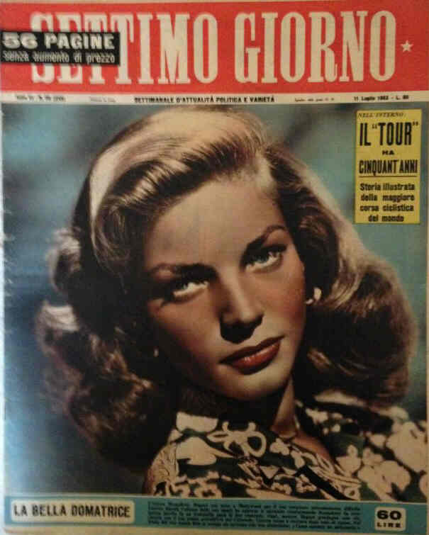 SETTIMO GIORNO magazine side cover Issue 28 11 July 1953