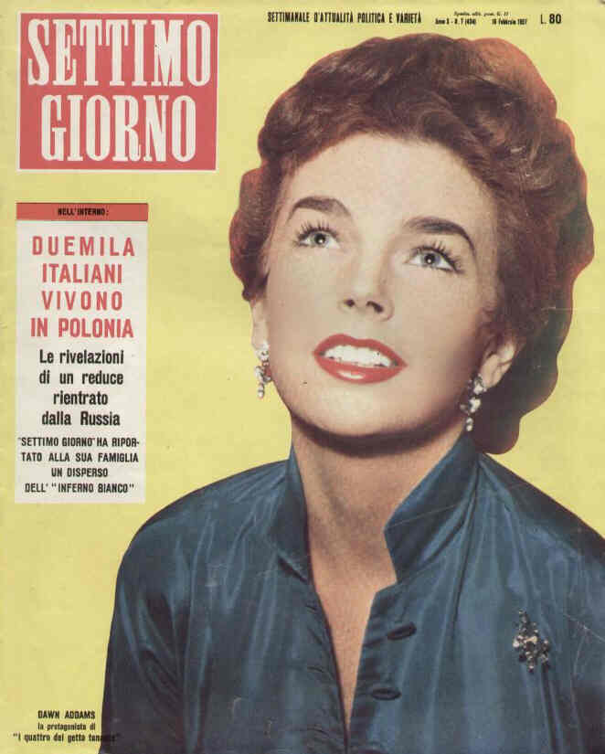 SETTIMO GIORNO magazine side cover Issue 7 16 February 1957