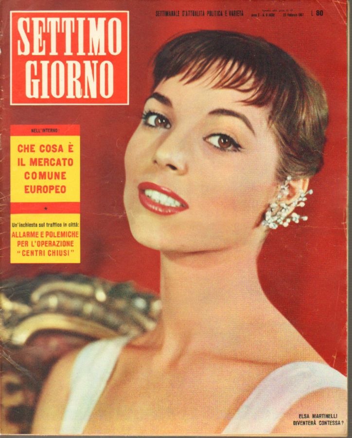 SETTIMO GIORNO magazine side cover Issue 8 23 February 1957