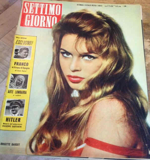 SETTIMO GIORNO magazine side cover Issue 16 16 April 1958