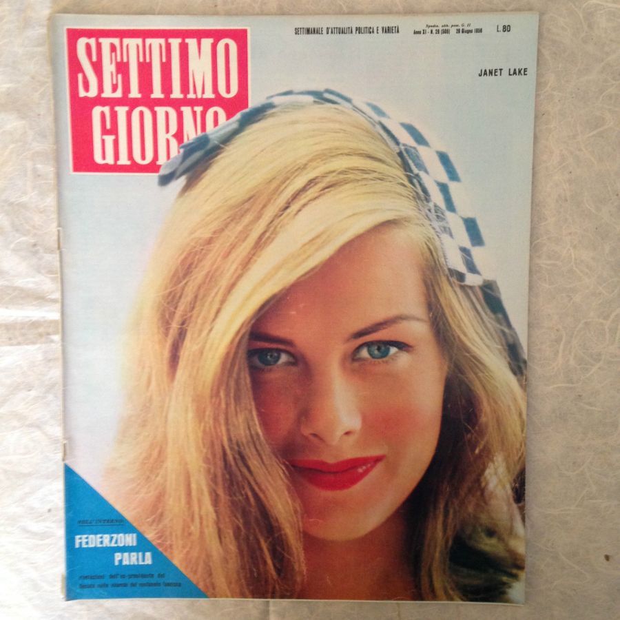 SETTIMO GIORNO magazine side cover Issue 28 28 June 1958