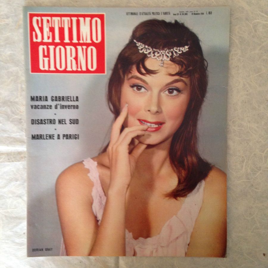 SETTIMO GIORNO magazine side cover Issue 50 10 December 1959