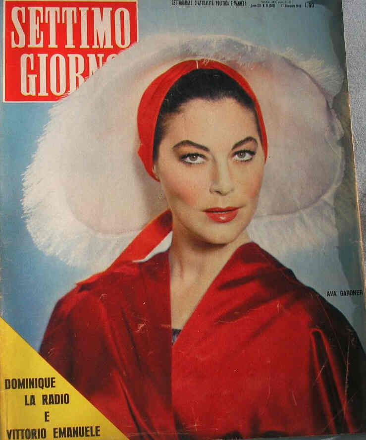 SETTIMO GIORNO magazine side cover Issue 51 17 December 1959