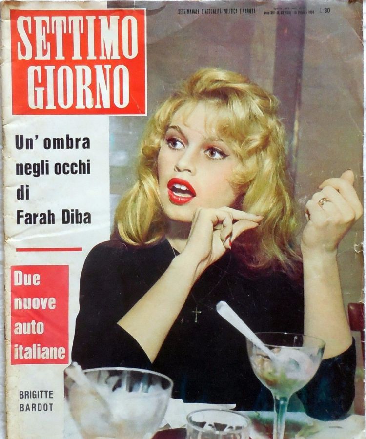 SETTIMO GIORNO magazine side cover Issue 43 10 October 1960