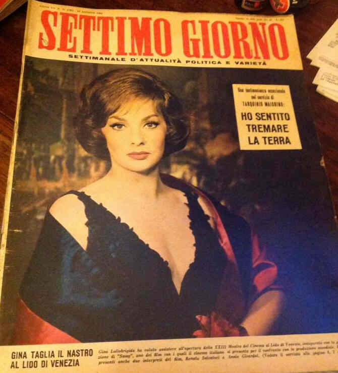 SETTIMO GIORNO magazine side cover Issue 35 20 August 1962