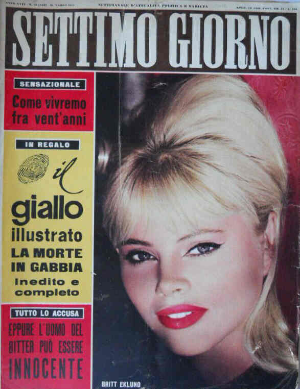 SETTIMO GIORNO magazine side cover Issue 12 21 March 1964