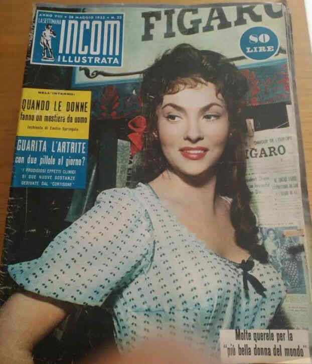 SETTIMANA INCOM magazine side cover Issue 22 28 May 1955