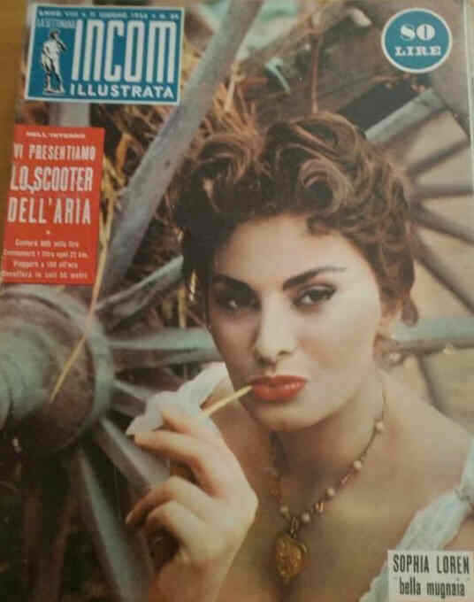 SETTIMANA INCOM magazine side cover Issue 24 11 June 1955