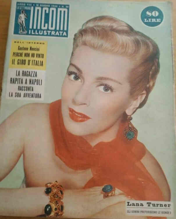 SETTIMANA INCOM magazine side cover Issue 25 18 June 1955