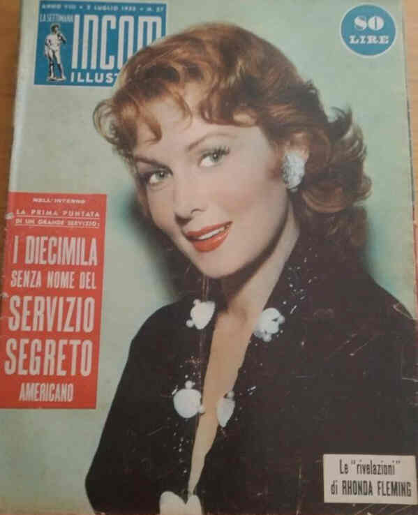 SETTIMANA INCOM magazine side cover Issue 27 3 July 1955