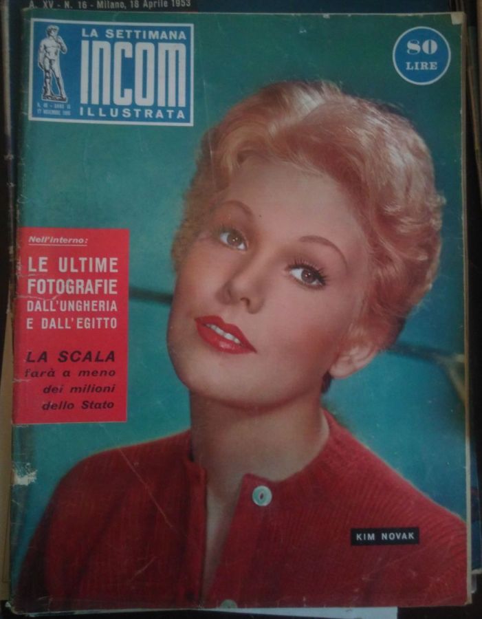 SETTIMANA INCOM magazine side cover Issue 44 17 November 1958