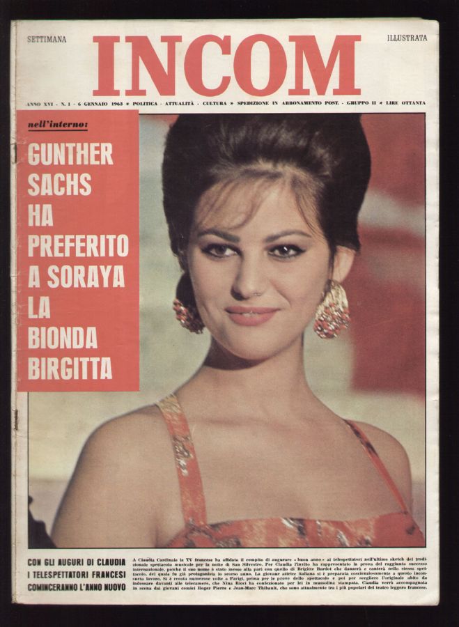 SETTIMANA INCOM magazine side cover Issue 1 6 January 1963