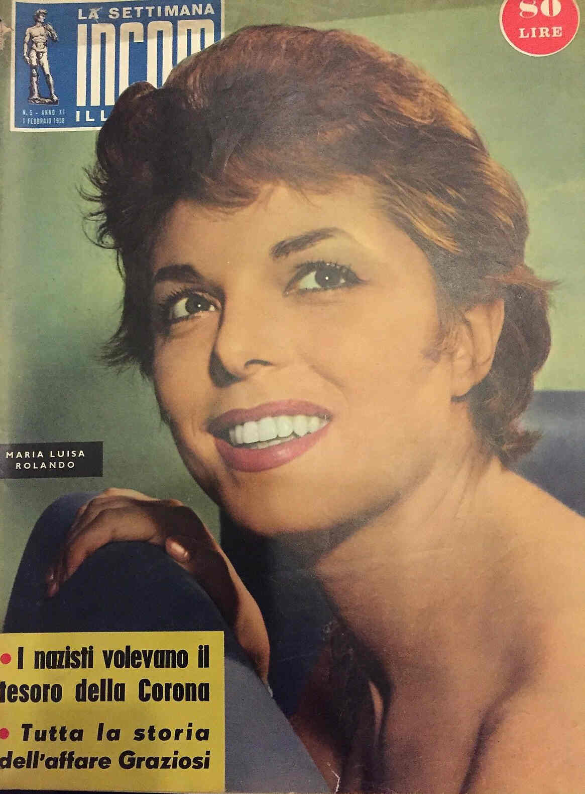 SETTIMANA INCOM magazine side cover Issue 5 1 February 1958
