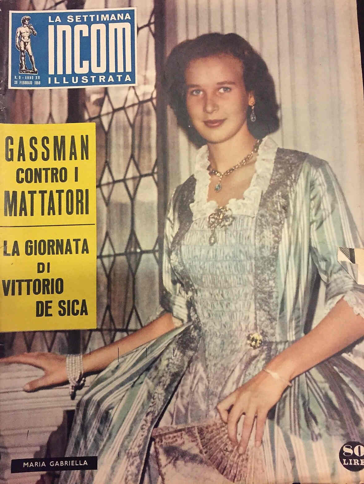SETTIMANA INCOM magazine side cover Issue 9 28 February 1959