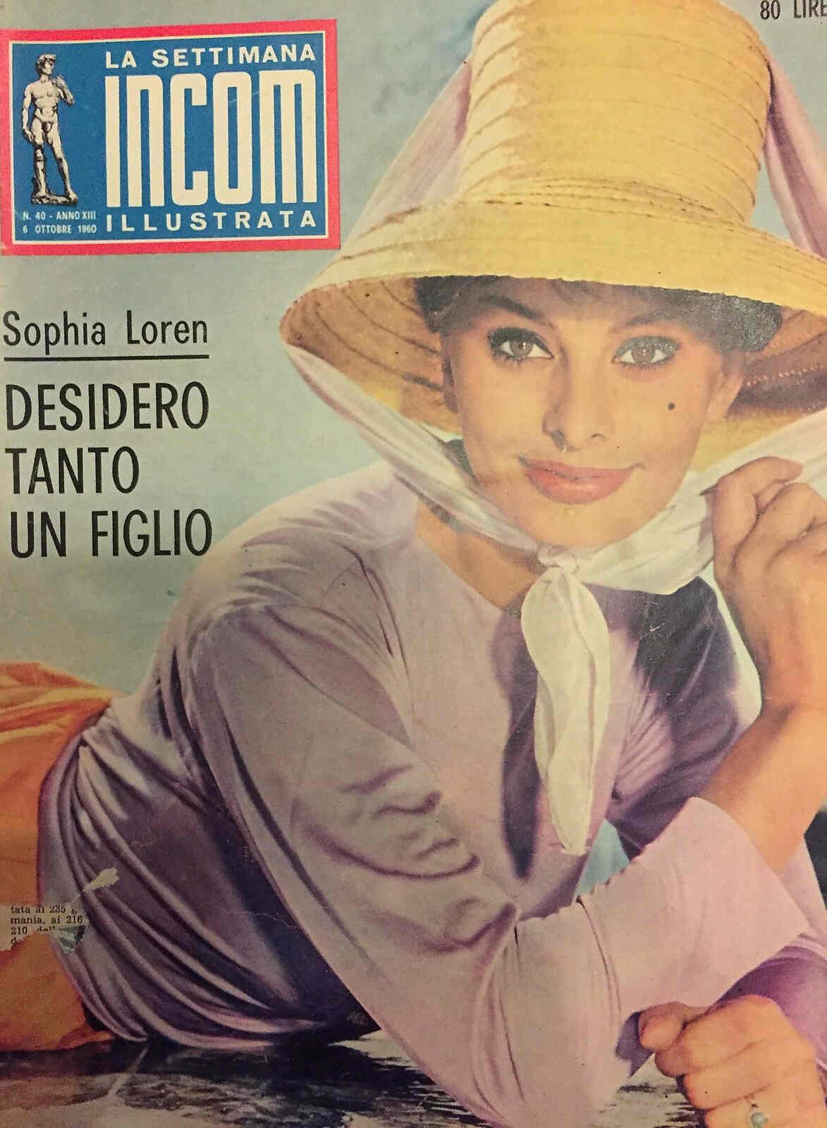 SETTIMANA INCOM magazine side cover Issue 40 6 October 1960