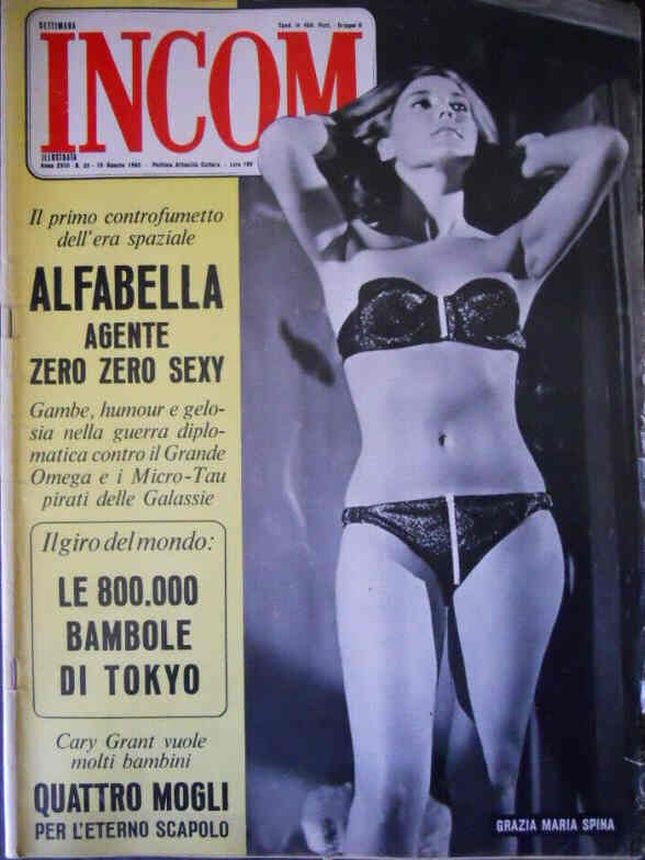 SETTIMANA INCOM magazine side cover Issue 33 15 August 1965