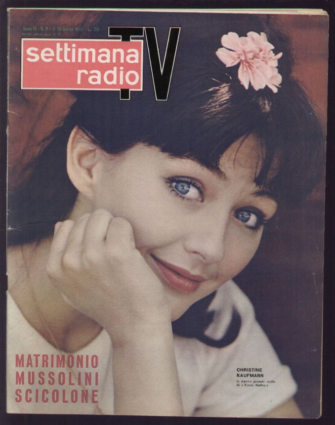 SETTIMANA RADIO TV magazine side cover Issue 9 4 March 1962