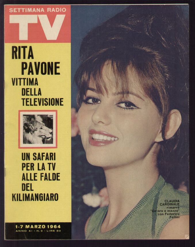 SETTIMANA RADIO TV magazine side cover Issue 9 1 March 1964