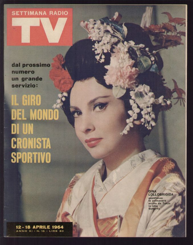 SETTIMANA RADIO TV magazine side cover Issue 15 12 April 1964