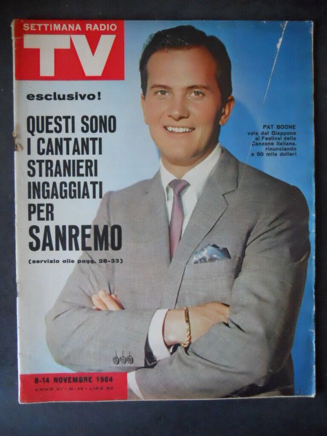 SETTIMANA RADIO TV magazine side cover Issue 45 8 November 1964