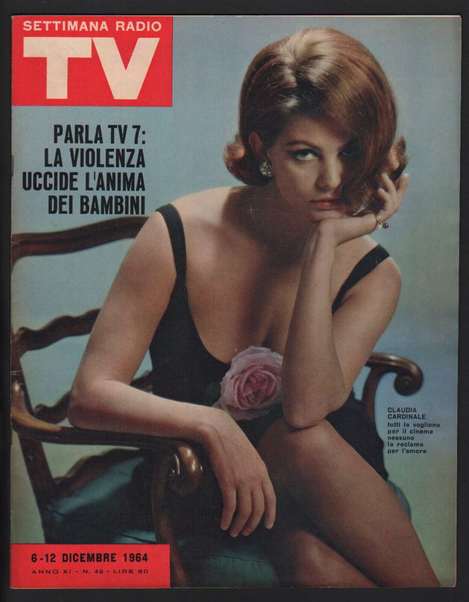 SETTIMANA RADIO TV magazine side cover Issue 49 6 December 1964