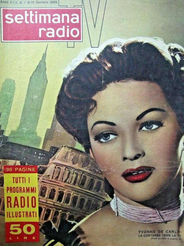 SETTIMANA RADIO TV magazine side cover Issue 2 9 January 1955