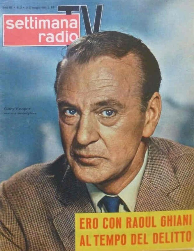 SETTIMANA RADIO TV magazine side cover Issue 21 21 May 1961