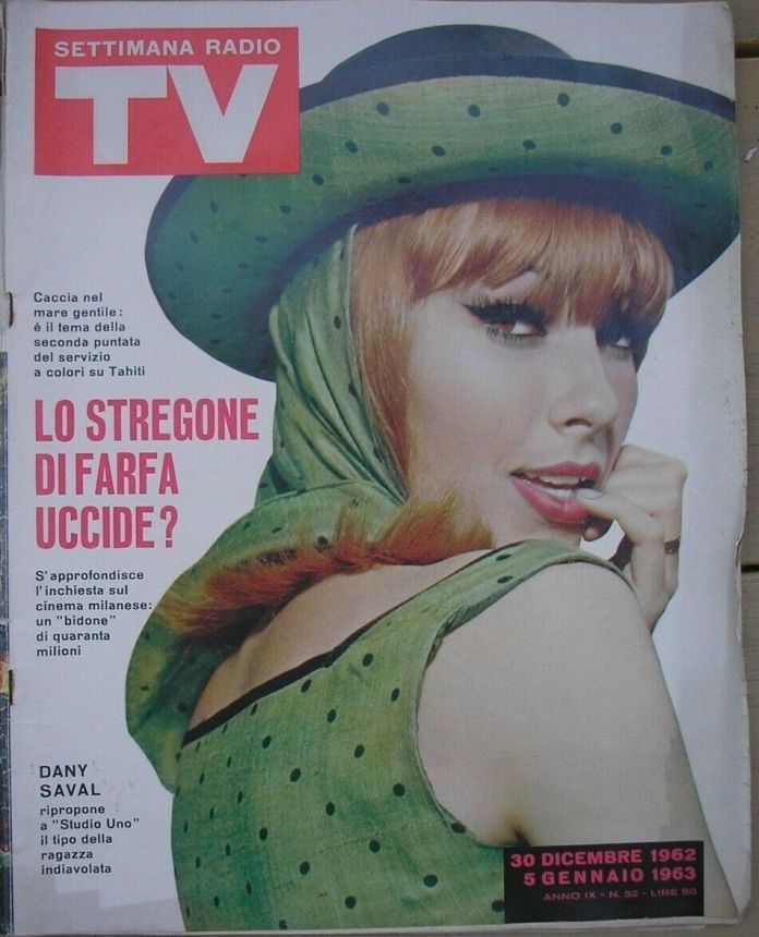 SETTIMANA RADIO TV magazine side cover Issue 52 30 December 1962