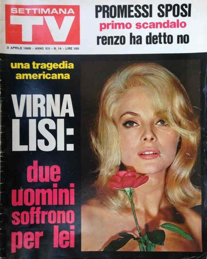SETTIMANA RADIO TV magazine side cover Issue 14 3 April 1966