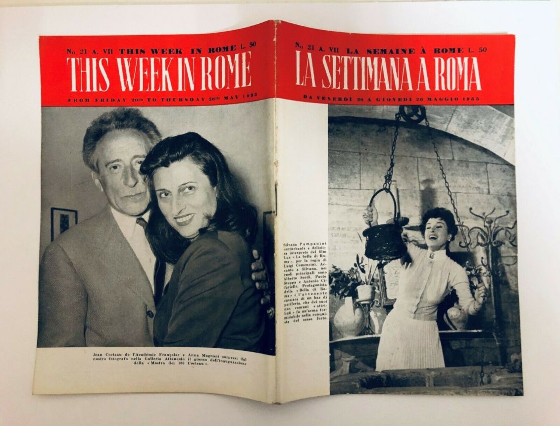 SETTIMANA A ROMA |LA magazine side cover Issue 21 26 May 1955