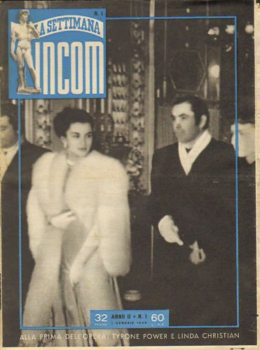 SETTIMANA INCOM magazine side cover Issue 1 1 January 1949