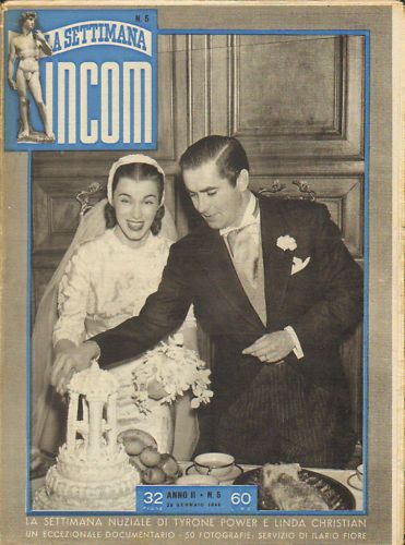SETTIMANA INCOM magazine side cover 29 January 1949