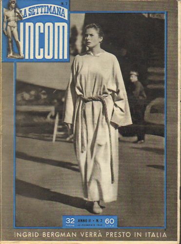 SETTIMANA INCOM magazine side cover Issue 7 12 February 1949