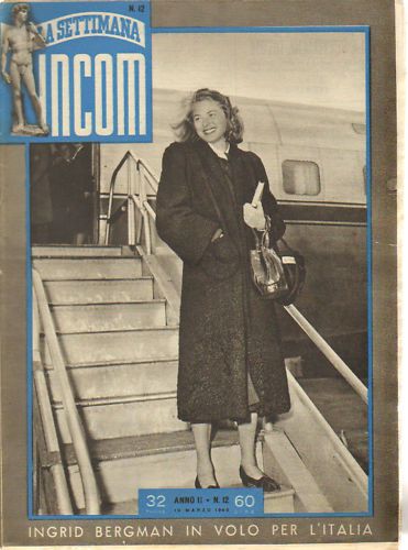 SETTIMANA INCOM magazine side cover Issue 12 19 March 1949